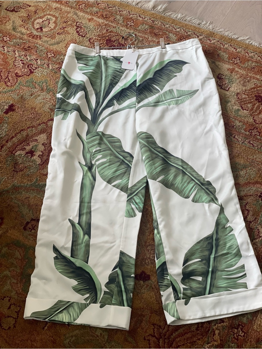 3pc Set L'ATISTE by Amy NWT Greenleaf Pant Set Tropical Leaf SIZE 2X - Picture 11 of 16